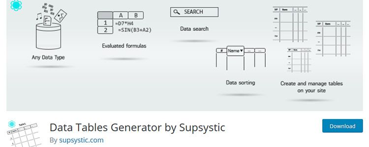 Data Tables Generator 