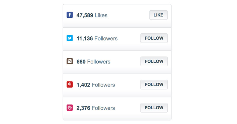 Add a social media widget to increase your social following.