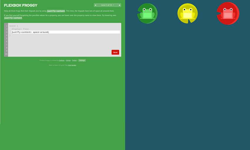 Flexbox Froggy