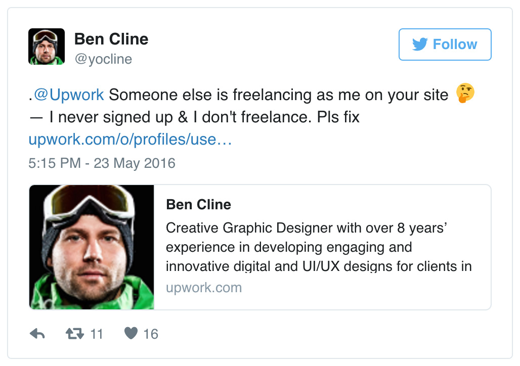 Tweet from Ben Cline